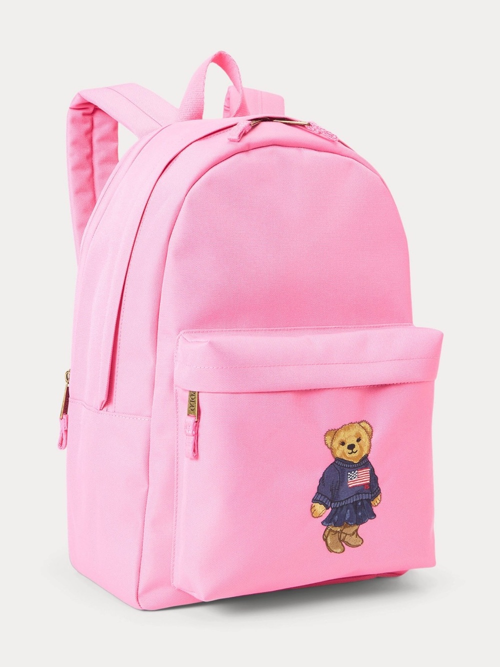 Polo by Ralph Lauren Pink Kids Backpack with Bear Patch